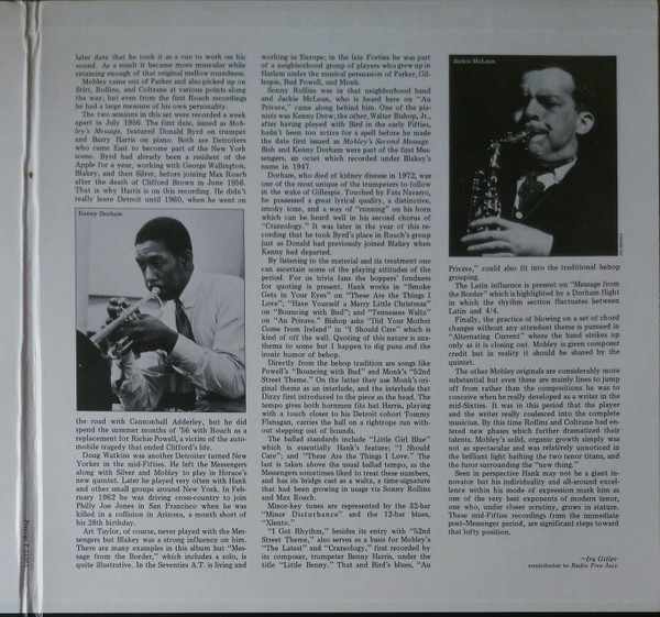 Hank Mobley - Messages (2xLP, Comp, RM, Gat) (Very Good Plus (VG+)) - Image 3