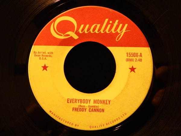 Freddy Cannon - Everybody Monkey (7", Single) (Near Mint (NM or M-))