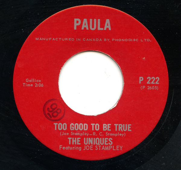 The Uniques (2) - Too Good To Be True (7", Single) (Near Mint (NM or M-))