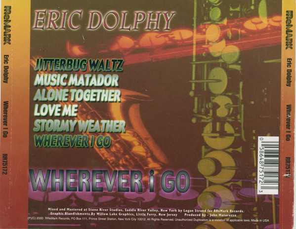 Eric Dolphy - Wherever I Go (CD, Album) (Near Mint (NM or M-)) - Image 2