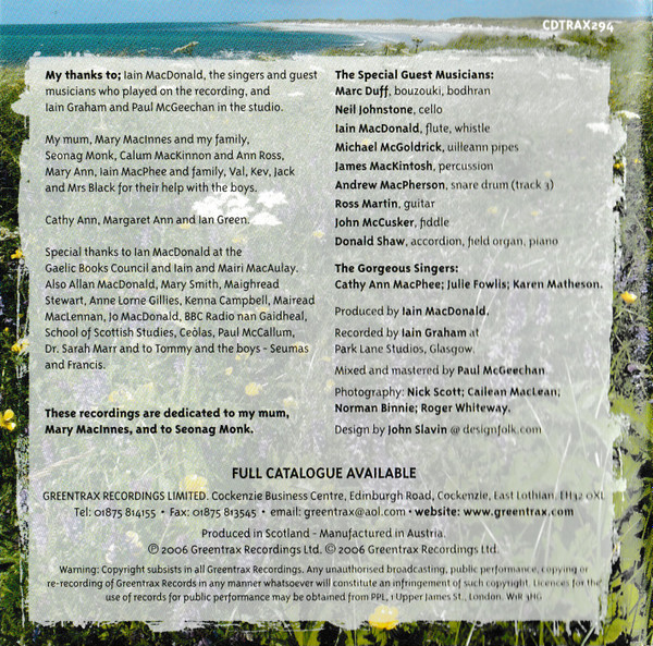 Kathleen MacInnes - Og-Mhadainn Shamhraidh = Summer Dawn (CD, Album) (Mint (M)) - Image 4