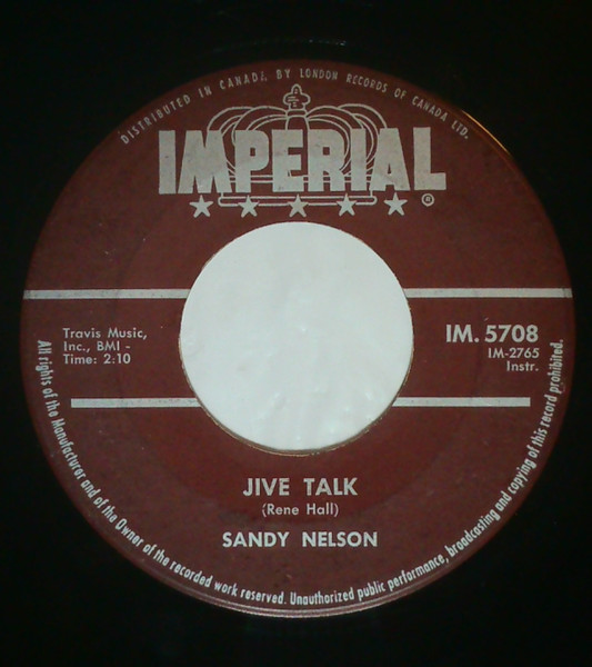 Sandy Nelson - Cool Operator / Jive Talk (7", Single) (Near Mint (NM or M-)) - Image 2