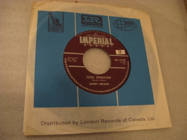 Sandy Nelson - Cool Operator / Jive Talk (7", Single) (Near Mint (NM or M-)) - Image 3
