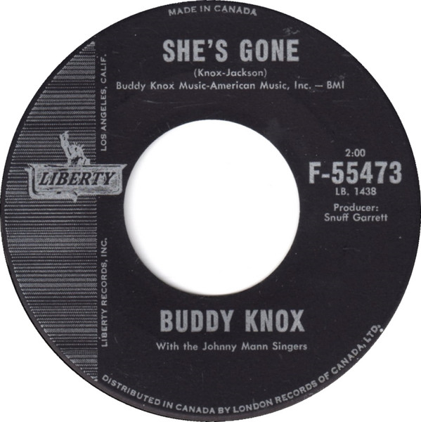 Buddy Knox With The Johnny Mann Singers - She's Gone (7", Single) (Near Mint (NM or M-))