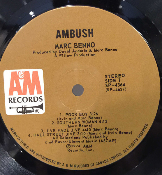 Marc Benno - Ambush (LP, Album) (Very Good Plus (VG+)) - Image 3