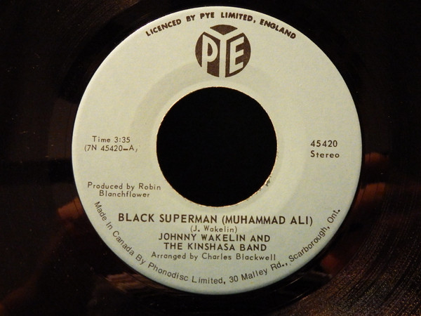 Johnny Wakelin & The Kinshasa Band - Black Superman (Muhammad Ali) (7", Single, Lon) (Very Good Plus (VG+)) - Image 3