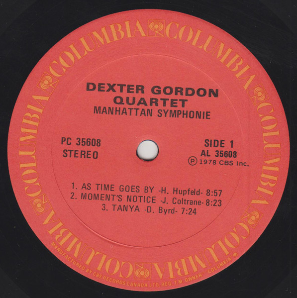 Dexter Gordon Quartet - Manhattan Symphonie (LP, Album) (Near Mint (NM or M-)) - Image 2