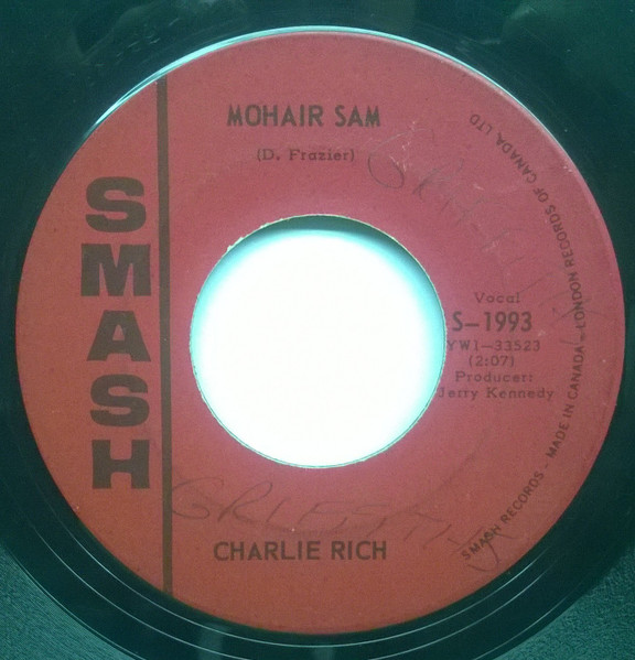 Charlie Rich - Mohair Sam (7", Single) (Very Good (VG))