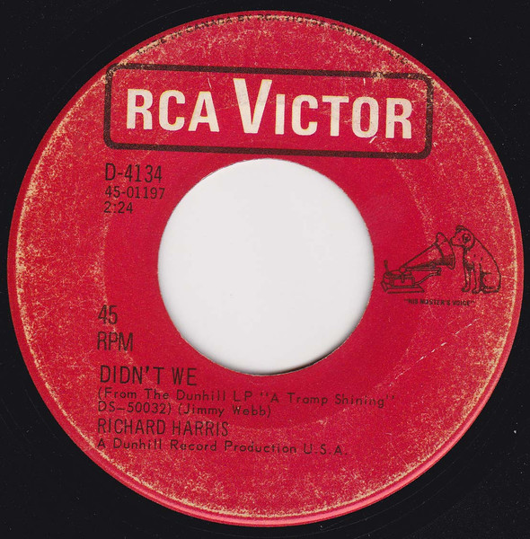 Richard Harris - Mac Arthur Park / Didn't We (7", Single) (Near Mint (NM or M-)) - Image 2