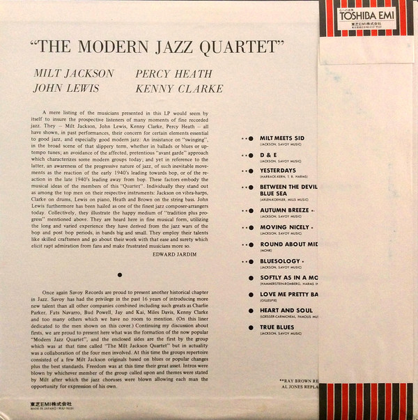 The Modern Jazz Quartet - Modern Jazz Quartet (LP, Album, Mono, RE) (Near Mint (NM or M-)) - Image 3