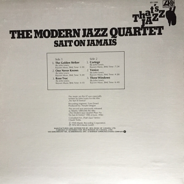 The Modern Jazz Quartet - Sait On Jamais / That's Jazz (LP, Album) (Near Mint (NM or M-)) - Image 2