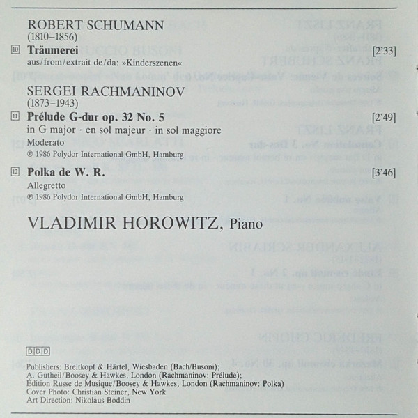 Vladimir Horowitz - Vladimir Horowitz (CD, Comp) (Near Mint (NM or M-)) - Image 4