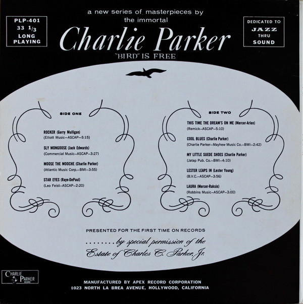 Charlie Parker - "Bird" Is Free (LP, Album) (Very Good Plus (VG+)) - Image 2
