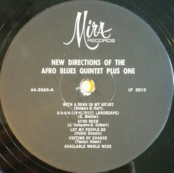 The Afro Blues Quintet Plus One - New Directions Of The Afro Blues Quintet Plus One (LP, Album, Mono, RE) (Very Good (VG)) - Image 3
