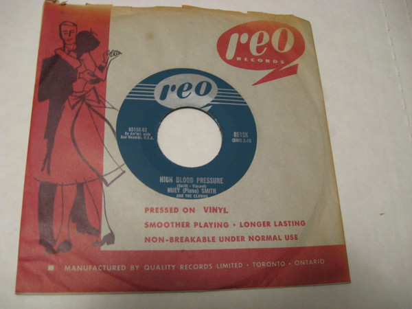 Huey "Piano" Smith & His Clowns - Don't You Just Know It / High Blood Pressure (7", Single) (Near Mint (NM or M-)) - Image 2