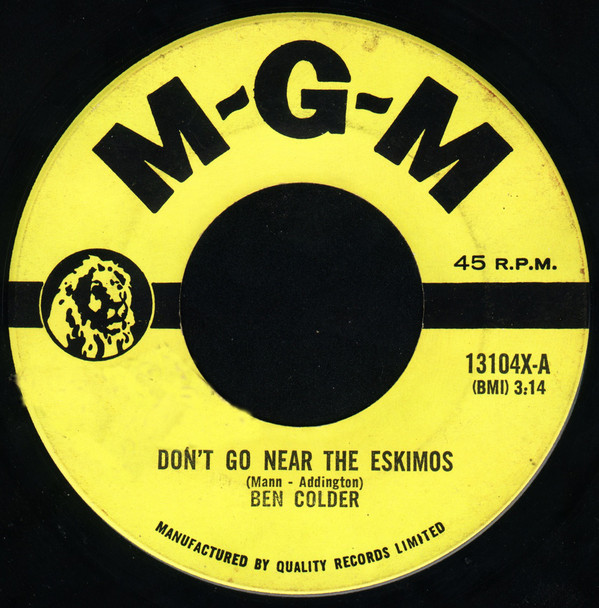 Ben Colder - Don't Go Near The Eskimos (7", Single) (Near Mint (NM or M-))