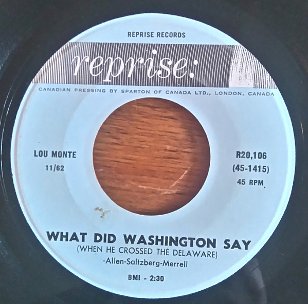 Lou Monte - Pepino The Italian Mouse / What Did Washington Say (When He Crossed The Delaware) (7", Single) (Very Good Plus (VG+)) - Image 2