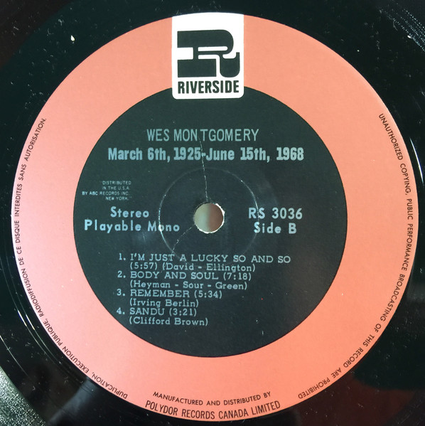 Wes Montgomery - March 6, 1925-June 15, 1968 (LP, Comp, RM) (Very Good Plus (VG+)) - Image 5