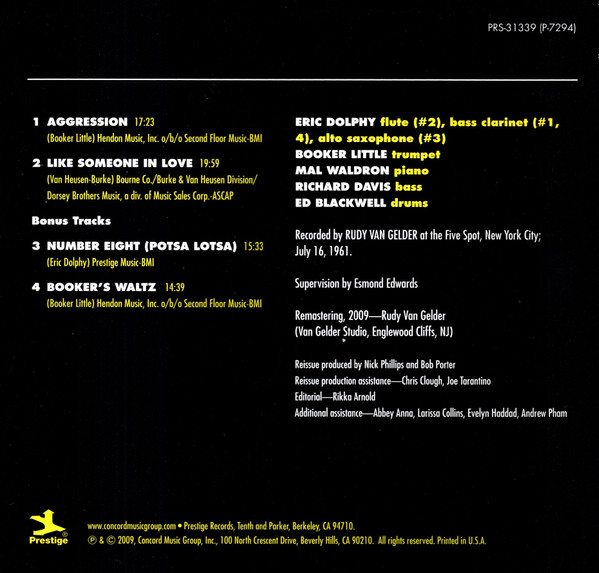 Eric Dolphy - At The Five Spot Volume 2 (CD, Album, RE, RM) (Mint (M)) - Image 3