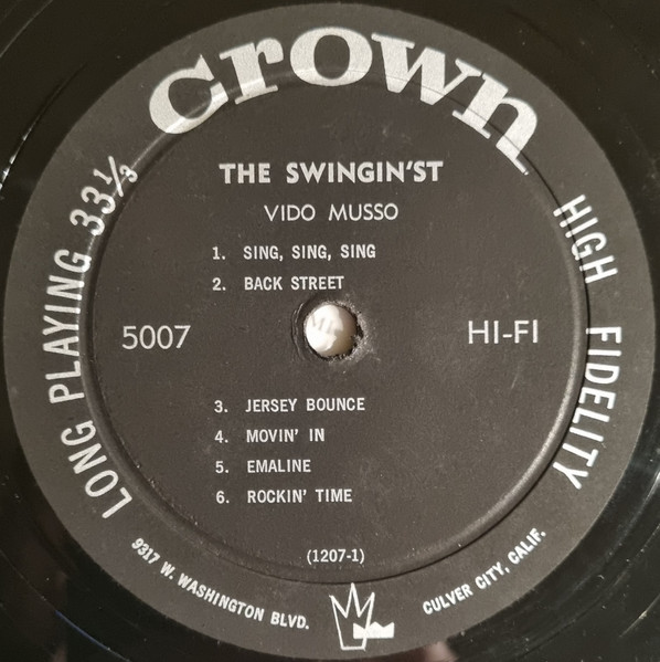 Vido Musso - The Swingin'st (LP, Album, Mono) (Very Good (VG)) - Image 3