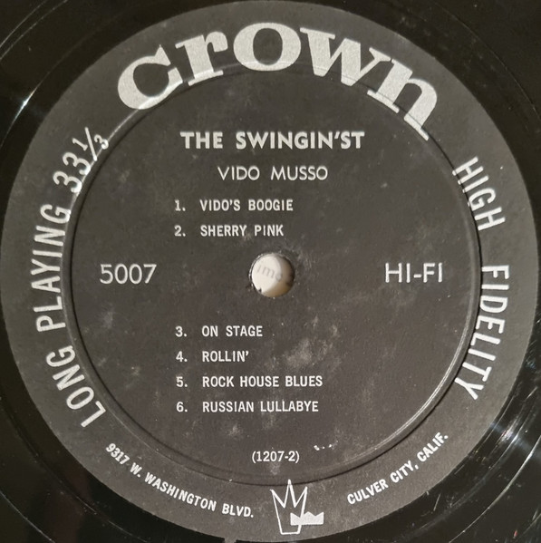 Vido Musso - The Swingin'st (LP, Album, Mono) (Very Good (VG)) - Image 4