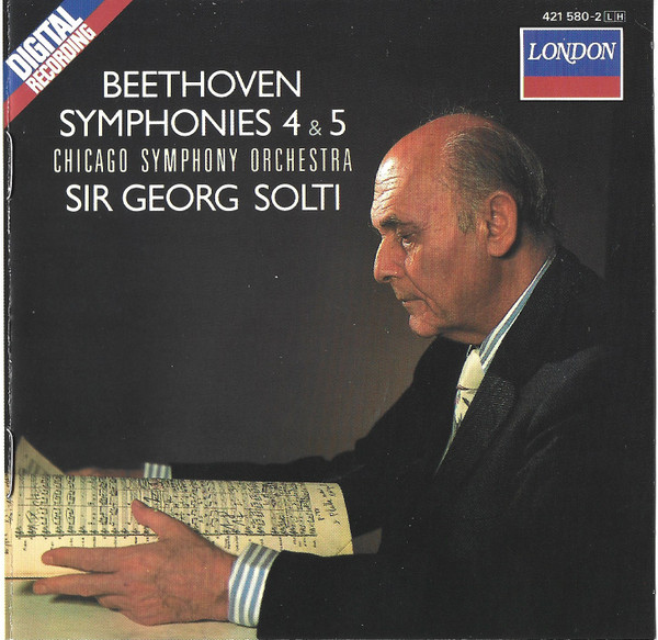 Beethoven* - Chicago Symphony Orchestra, Sir Georg Solti* - Symphonies 4 & 5 (CD, Album) (Near Mint (NM or M-))