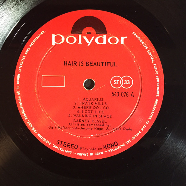 Barney Kessel - Hair Is Beautiful! (LP, Album) (Near Mint (NM or M-)) - Image 3