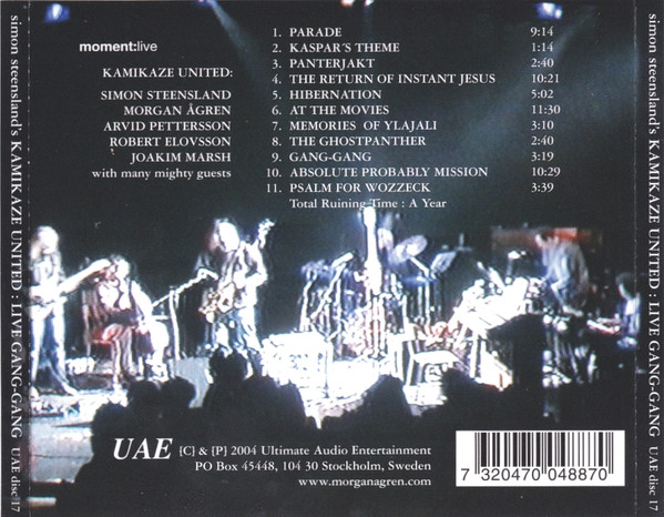 Simon Steensland's Kamikaze United - Live Gang-Gang (CD, Album) (Mint (M)) - Image 2