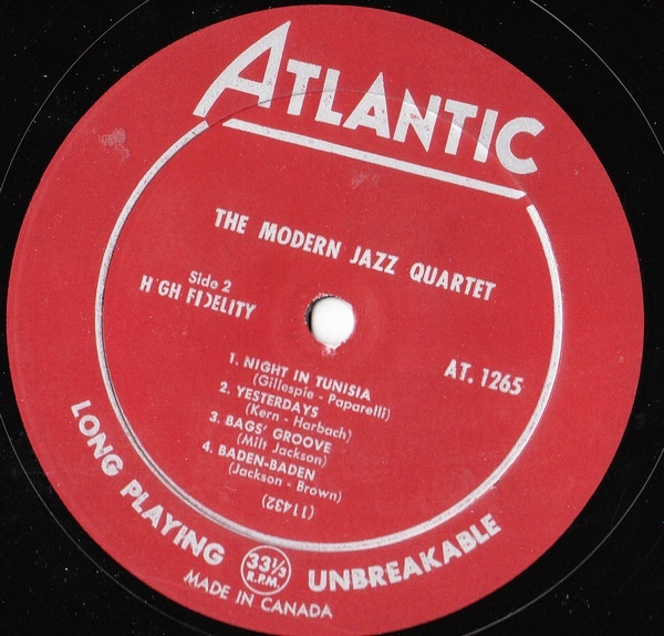 The Modern Jazz Quartet - The Modern Jazz Quartet (LP, Album, Mono) (Very Good Plus (VG+)) - Image 4