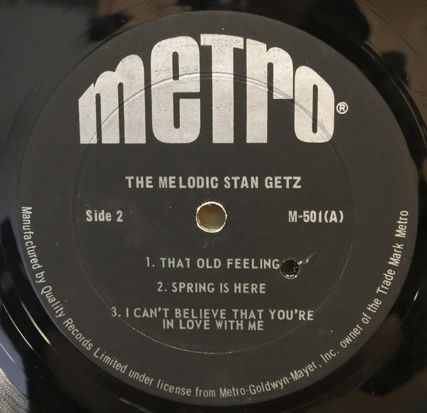 Stan Getz - The Melodic Stan Getz (LP, Comp) (Very Good (VG)) - Image 4