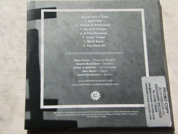 Sean Foran - Frame Of Reference (CDr, Album) (Near Mint (NM or M-)) - Image 2