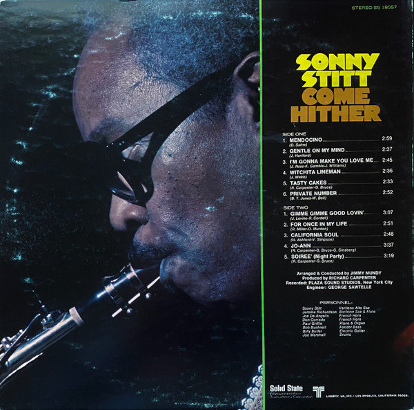 Sonny Stitt - Come Hither (LP, Album) (Very Good Plus (VG+)) - Image 2