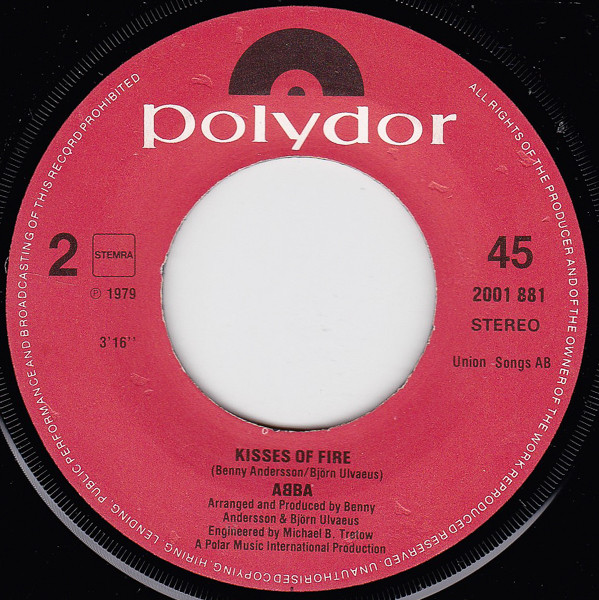 ABBA - Does Your Mother Know / Kisses Of Fire (7", Single) (Near Mint (NM or M-)) - Image 4