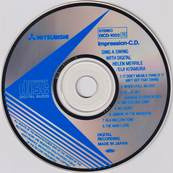 Helen Merrill / Eiji Kitamura - Impression-C.D. Sing A Swing With Digital (CD, Album, Promo) (Near Mint (NM or M-)) - Image 3