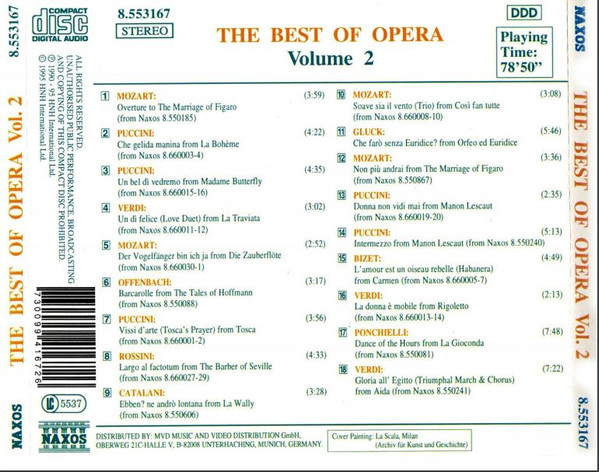 Various - The Best Of Opera Volume 2 (CD) (Near Mint (NM or M-)) - Image 2