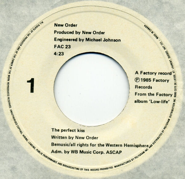 New Order - The Perfect Kiss (7", Single) (Very Good Plus (VG+)) - Image 3