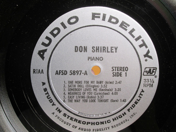 Don Shirley - Piano (LP, RP) (Good Plus (G+)) - Image 3