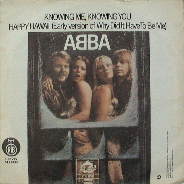 ABBA - Knowing Me, Knowing You / Happy Hawaii (Early Version Of "Why Did It Have To Be Me") (7", Single) (Very Good Plus (VG+)) - Image 2