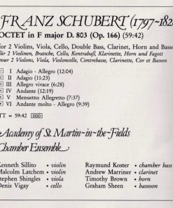 Schubert* - Academy Of St. Martin-in-the-Fields Chamber Ensemble - Octet In F Major D.803 (Op. 166) (CD, Album) (Near Mint (NM or M-)) - Image 5