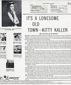 Alternative view of Kitty Kallen With Jack Pleis And His Orchestra - It's A Lonesome Old Town (LP, Album, Mono) (Near Mint (NM or M-))