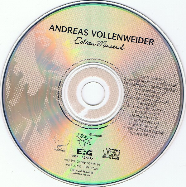 Andreas Vollenweider - Eolian Minstrel (CD, Album, Club) (Near Mint (NM or M-)) - Image 3