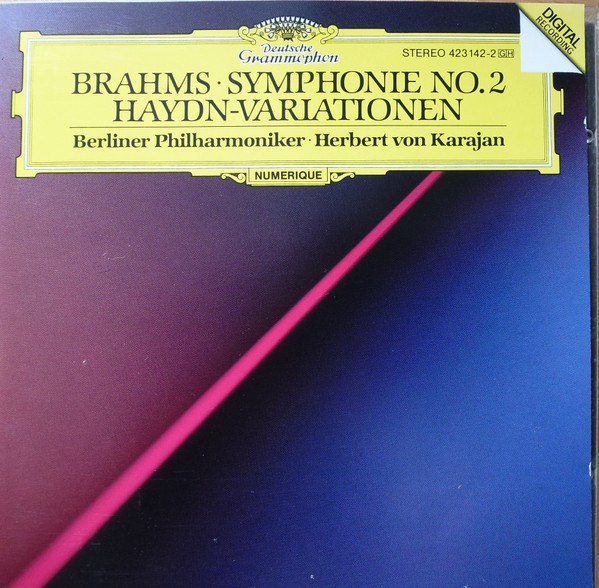 Brahms*, Berliner Philharmoniker, Herbert von Karajan - Symphonie No. 2 • Haydn-Variationen (CD, Album, PDO) (Near Mint (NM or M-))