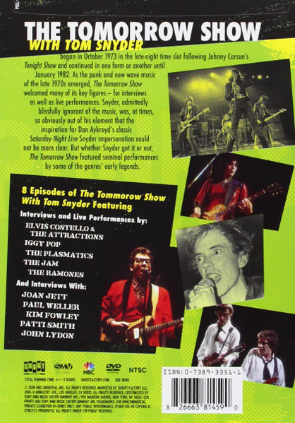 Various, Tom Snyder (10) - The Tomorrow Show With Tom Snyder: Punk & New Wave (2xDVD, Comp, NTSC) (Mint (M)) - Image 2