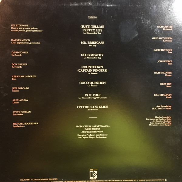 Lee Ritenour - Rit (LP, Album) (Mint (M)) - Image 2