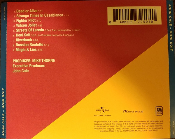 John Cale - Honi Soit (CD, Album, RE) (Near Mint (NM or M-)) - Image 5