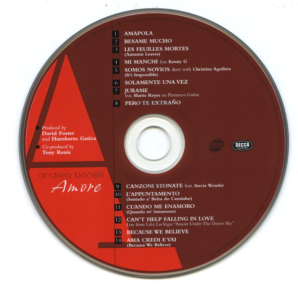 Andrea Bocelli - Amore (CD, Album) (Near Mint (NM or M-)) - Image 3