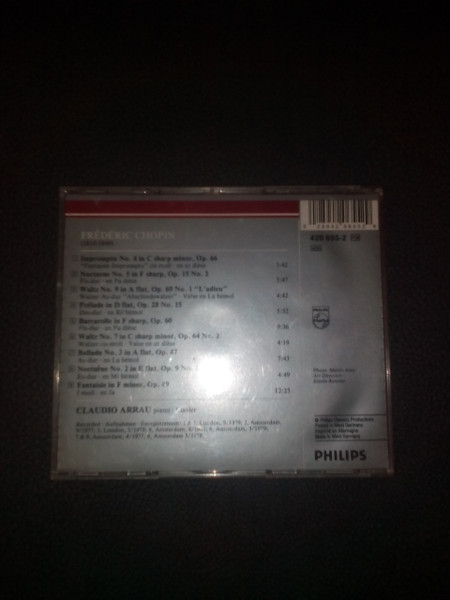 Chopin*, Arrau* - Fantaisie-Impromptu / Ballade N°3 / Barcarolle.2 /Nocturnes / 2 Waltzes And Other Works (CD, Comp) (Near Mint (NM or M-)) - Image 3