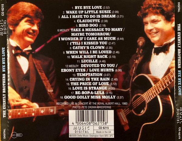 Everly Brothers - Bye Bye Love: Recorded Live In Concerts (CD) (Mint (M)) - Image 3