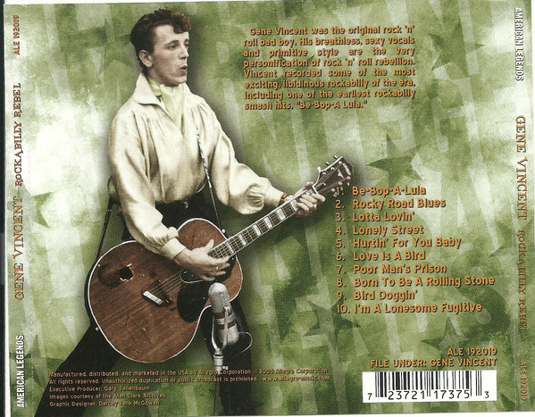Gene Vincent - Rockabilly Rebel (CD, Album, Comp, RM) (Mint (M)) - Image 3