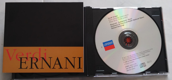 Verdi*, Pavarotti*, Sutherland*, Nucci*, Burchuladze*, Bonynge*, Orchestra* And Chorus Of Welsh National Opera* - Ernani (2xCD + Box, Album, Sli) (Near Mint (NM or M-)) - Image 3